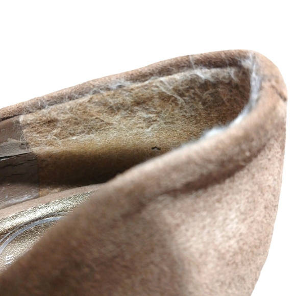 Jessica Simpson Suede Taupe Platform Heels Pumps - Picture 10 of 11